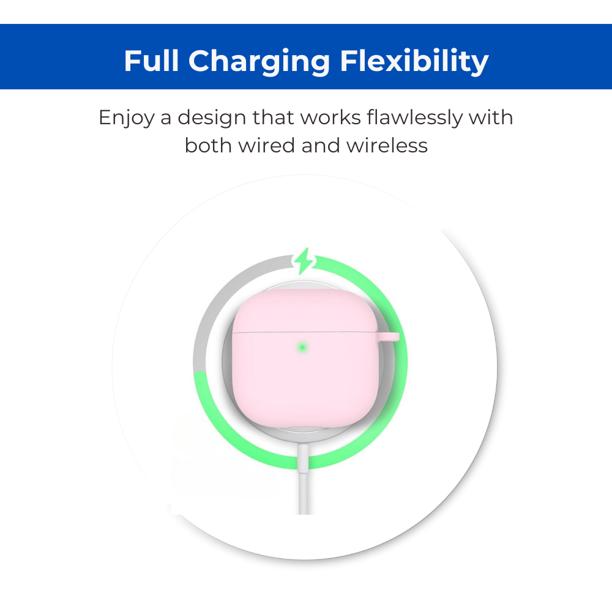 Entronix Liquid Silicone Case for Apple AirPods 4th/3rd/2nd/1st Gen, Pro - Soft Bumper Cover, Portable Wearable Accessories Device Earbuds