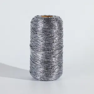 1mm Iridescent Lurex Core-Spun Yarn, Premium Yarn, Shiny Glitter Crochet Thread, Sparkle Metallic Knitting Yarn for DIY Bag Making, Handicrafts & Accessories, Crochet Items, Diy Knitting Supplies