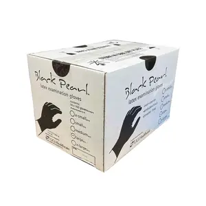 Black Pearl 6mil Luxury Latex Exam Gloves Powder Free Size Small Case 1000 Count Latex Material for Medical & Laboratory Use