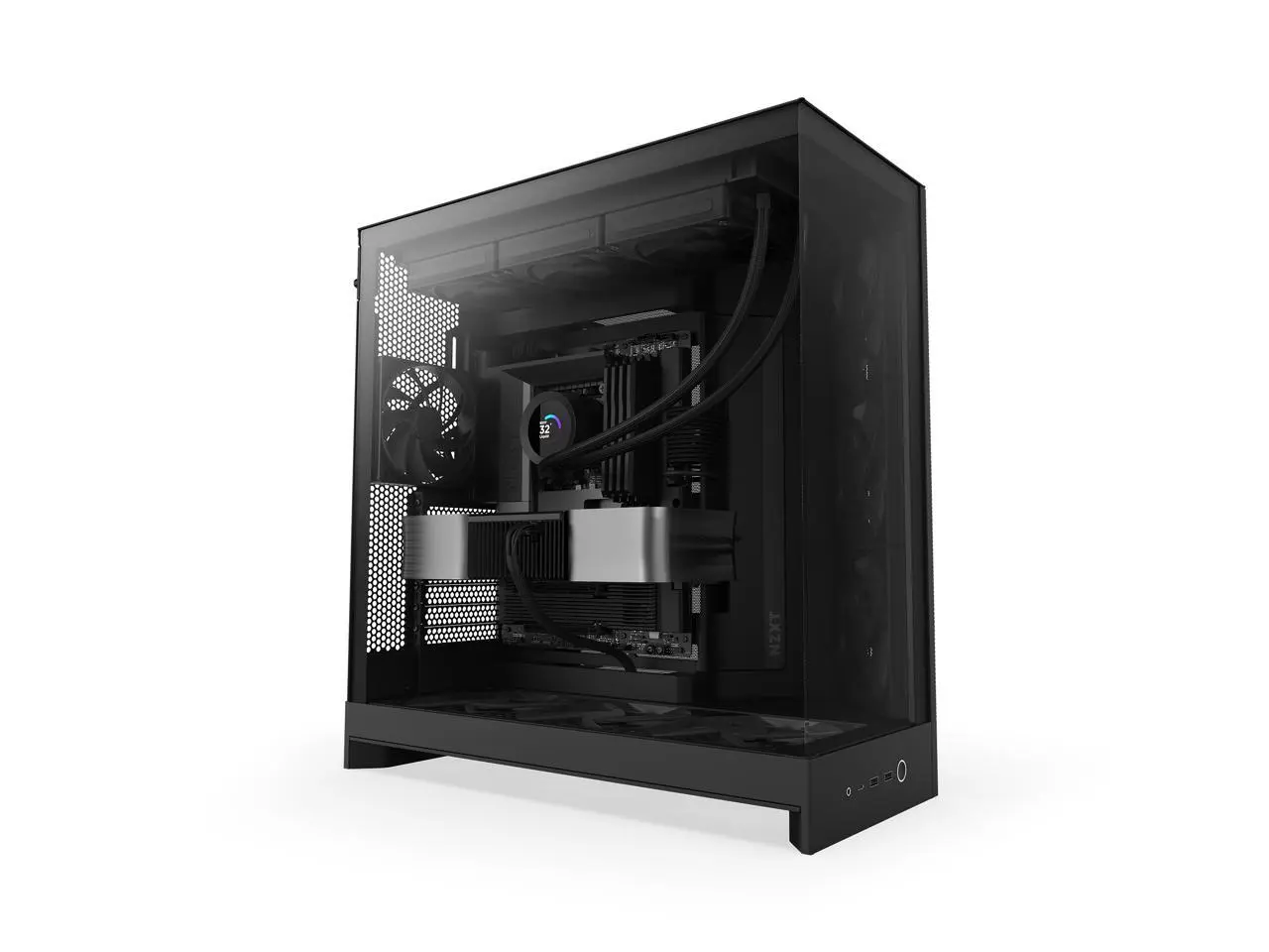 NZXT H9 Flow (2025) CM-H92FB-01 Large Dual-Chamber ATX Mid-Tower - Black NZXT H9 Flow (2025) CM-H92FB-01 Large Dual-Chamber ATX Mid-Tower - Black