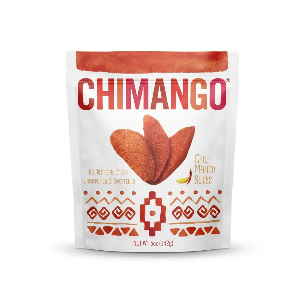Chimango Chili Mango Slices - Dry, Bite-Sized, Spicy-Sweet Dried Fruit Snack with Vitamin C, 5oz, No Preservatives, Healthier Option
