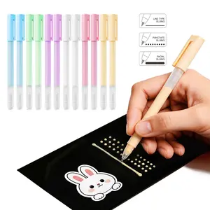 Leven 12-Pack Scrapbooking Glue Pens, 8ml Precision Tip Liquid Craft Adhesive for Journaling, Junk Journal, DIY Paper Crafts, Photo Albums, Card Making & School Office Supplies