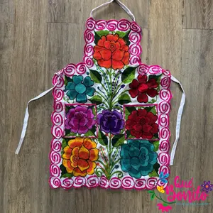 Multicolor Floral Apron One Size with Adjustable Straps
