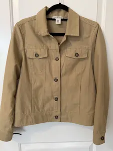 Rachel Zoe Womans Khaki Jean Jacket Size Medium