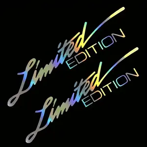 2PCS/SET Street Trendy Luxury Gradient Sticker For Motorcycles, Motorcycle Stickers, Carry Bags, Personalized Gradient Handwritten Logo Decor Daily With Sophisticated Vibe A Must-Have For Trend Fans & Style Enthusiasts