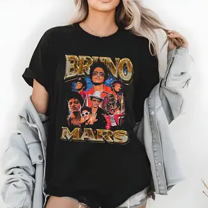 Bruno "The Romantic" Tee Ver2, Mars 2026 New Album T-shirt, The Romantic Tour Merrch, Unisex Y2K Cotton Tee, R&B Music Top, Mexico Style, Concert Outfits 5LK, Perfect Music Fan Gift Idea