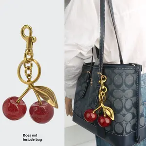 Bag pendant, keychain, cherry pendant, hanging decoration, women's bag, key decoration, alloy trend Bag pendant, keychain, cherry pendant, hanging decoration, women's bag, key decoration, alloy trend
