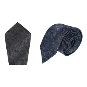 Trafalgar Esteban Scrolling Vines Silk Necktie and Pocket Square Bundle, Ties