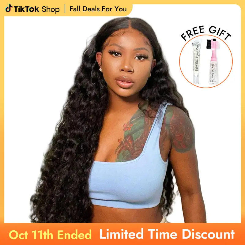 Wiggins Hair Loose Deep Wave 13x4 Pre Cut Lace Ready Go Glueless Wigs 7x4 Pre Bleached Human Hair Beginners Friendly Glueless Wig Human Hair #TikTokSh