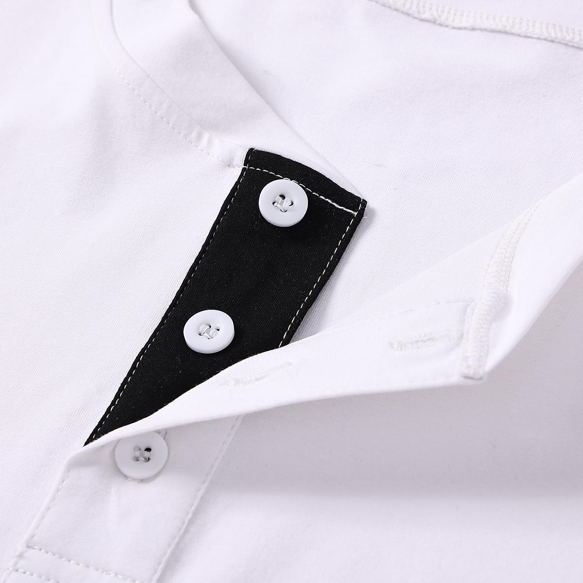 TOOTD Premium — High-stretch men’s polo shirt with a Henley collar (true size), 95% cotton + 5% spandex premium fabric—highly elastic, comfortable, breathable; men’s riding apparel, rowing apparel; 13 oz heavyweight; summer essential.