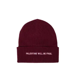 Palestine Will Be Free Embroidered Beanie