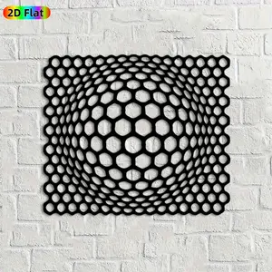 1pc Hexagonal Pattern Metal Wall Art Hexagonal Statue Mural, Ideal Gift for New Year, Easter, Hexagonal Pattern Metal Wall Decor Wall Sculptures, Perfect for Living Room Wall & Garden Fence Decor Enthusiasts,