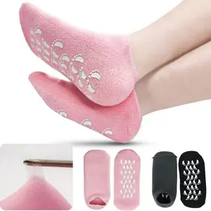 Silicone Anti-Friction Foot & Hand Care, Reusable Moisturizing Gloves, Hydrating, Moisture, Soft Texture, Elastic Material, Perfect Christmas Gift