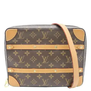 Pre-owned Louis Vuitton Canvas Messenger Bags Soft Trunk PM Monogram Messenger Bag Brown