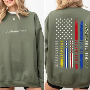 911 Dispatcher Sweatshirt, Personalized Name, Emergency Services Apparel, EMS, Firefighter, Police, Corrections, Military Support, Custom Name Ready