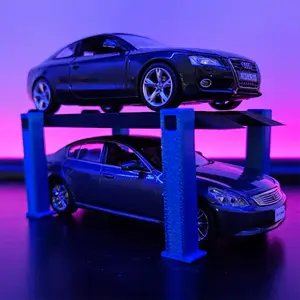 1pc 1/43 Scale Four-Post Car Lift, Desktop Storage, Organiser and Display Stand, Display Holder, Premium Accessory for Diecast Collection and Diorama Scenes