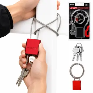 BOZZYS Adjustable Cable Padlock with 3 Keys 1.15 ft Long 1/6 in Thick Steel Cable for Bikes Mopeds Scooters Gates Lockers Outdoor Gear Weatherproof