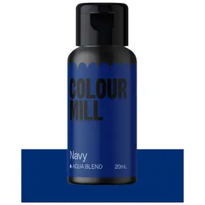 Colour Mill Aqua Blend Water-Based Food Coloring 20 Milliliters, Navy