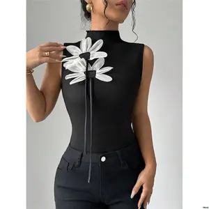 - sTight ElenzgaWomen FittingSexy3DMeshFloralStrapCamisoleTopGraphicTeesWomenTops