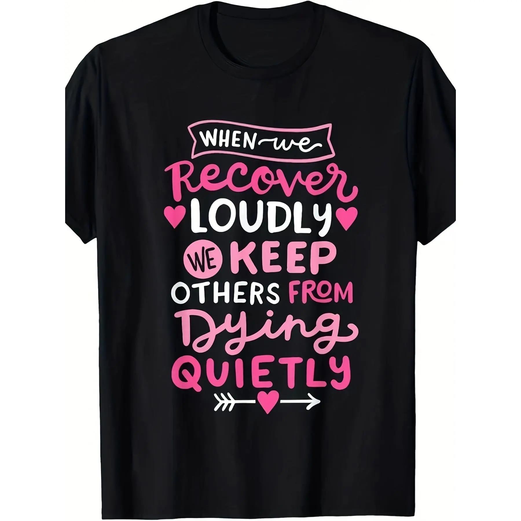 Pride T-Shirt for Alcohol Addiction Organization | A Vintage-Style Tee for Anonymous Alcohol Groups, Featuring a Comfortable And Casual Short-Sleeve Design, Perfect for The 12-Step Program And Daily Use, with a Round Neckline