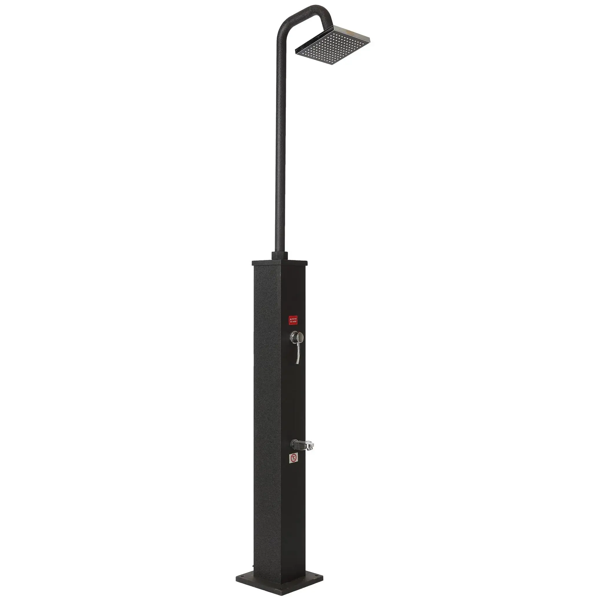 Sunneday SS0918 Outdoor Shower – 6 Gallon Portable Camping Shower with Adjustable Temperature Control, Self-Descaling Shower Head & Lower Cold Water Faucet – Black