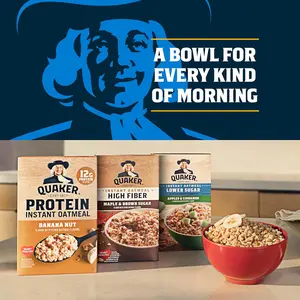 Assorted Fruit and Cream Oatmeal Breakfast Packets Instant Hot Cereal Variety Collection Family Size 44 Count Box