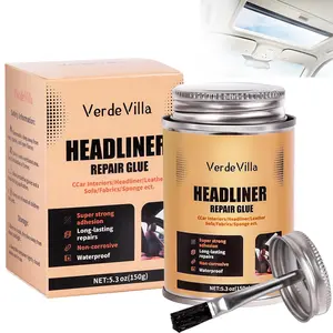 Car Headliner Repair Glue Adhesive Kit with Brush for Car Roof Liner Upholstery Suitable for Automotive Interiors Fabric Leather