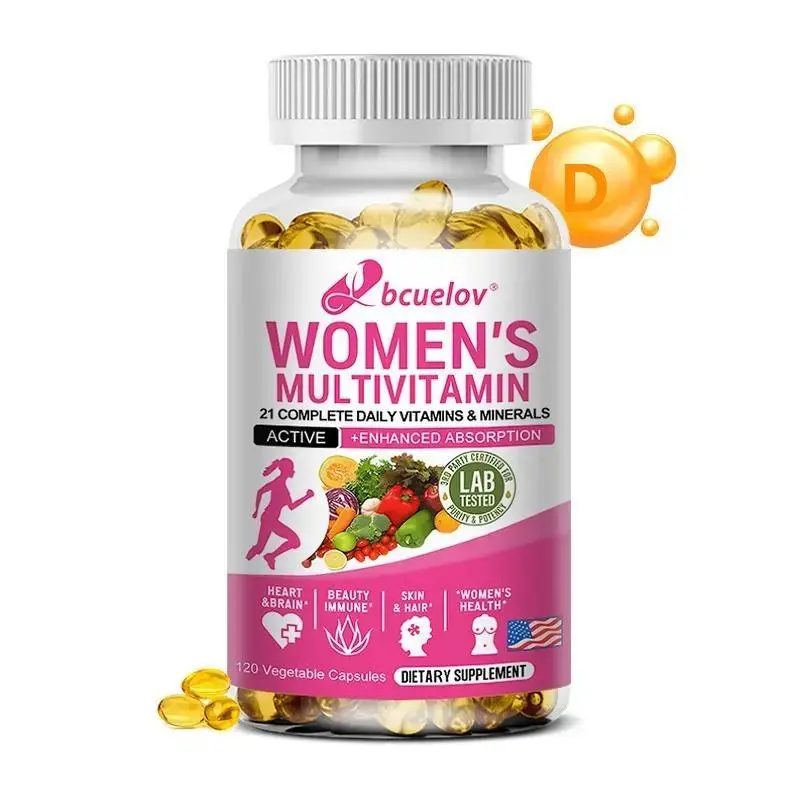 Bcuelov Women 's Multivitamins supplements - Supports Energy Balance, Skin, Hair, Immune Health 120 Capsules