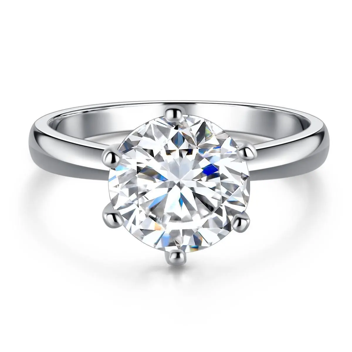 【#27】（Rose）925 Sterling Silver Synthetic Moissanite rings