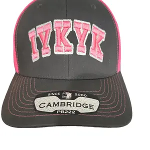 IYKYK 3d puff Custom Embroidered trucker mesh snapback hat