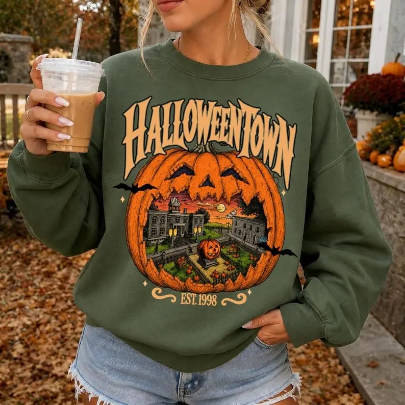 Halloweentown Est 1998 Sweatshirt, Halloweentown University Shirt, Retro Halloween Hoodie