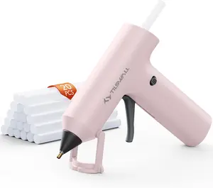 【Cordless Freedom for DIY】Tilswall Cordless Hot Glue Gun, Fast Preheating, Glue Gun and Sticks Set with 2000Ah USB-C Rechargeable, 20 Premium Glue Sticks, High Temp Compact Size Ideal for Crafts, DIY Making