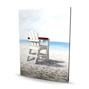 212 MAIN 36x48 in. High-Def Beach Scene Photo Wall Art Poster Print - White Artistic Artwork, Blue Coastal Home Decor Accent Gift
