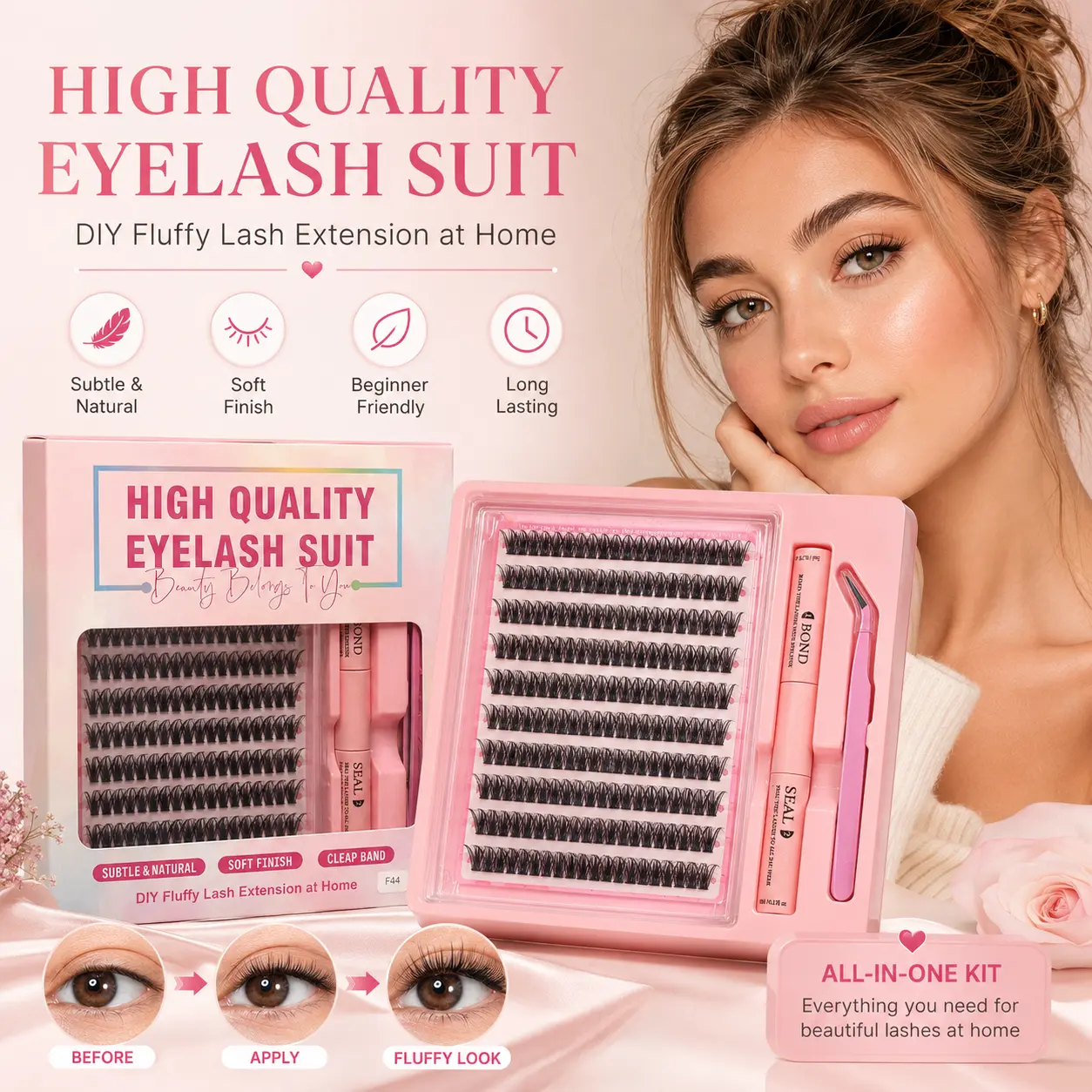 Keren Spiky Slay Manga Lash Clusters With Spikes Pre-Spikes Wispy Cluster Eyelash Extensions Fluffy Anime Eyelashes Clusters Reusable Faux Mink Fairy Individual Lash Extension D Curve 12-18mm - Cosmetic, Makeup