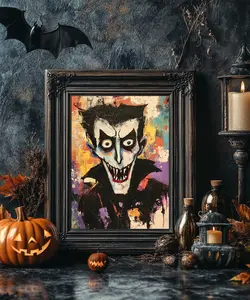 Vampire Dracula Halloween Decor Unframed 8x10 Premium Matte Art Print Artistic Room Decoration Wall Photo Poster
