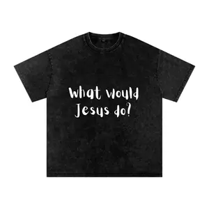 WWJD (Snow Washed Oversized Cotton T-shirt)