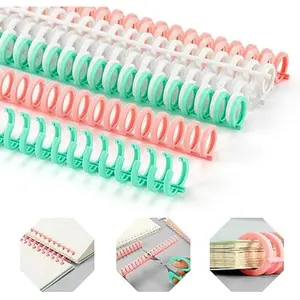 Binding Spines, Coils and Combs: Open & Close Easily, for Adding Pages to Notebook. 3/8" Binding Combs with 30 Ring Diameter for Binding Machine, Maximum 65 Sheets, Multicolor, Trimmable, Sturdy, 10 Pieces