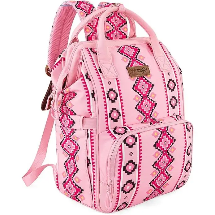Wrangler Southwestern Pattern Dual Sided Print Multi-Function Backpack