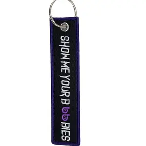 Show Me Your Boobies KeyTag keychain Color - Purple