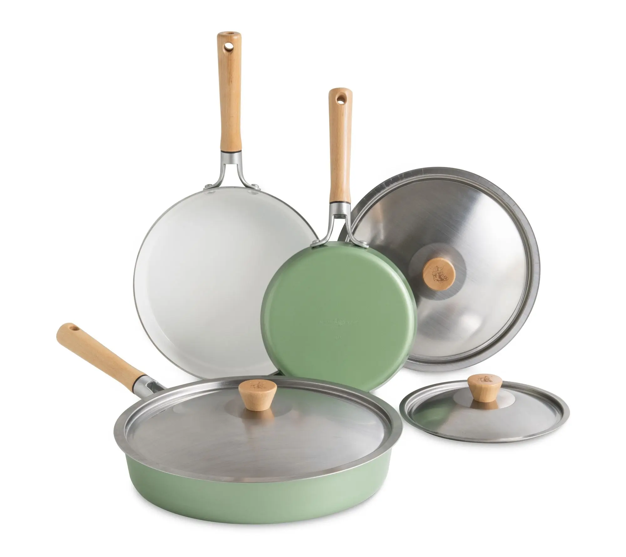 Nordic Ware Cardamom 6 Piece Nonstick Frying Pan w/Lids Set