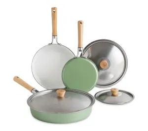 Nordic Ware Cardamom 6 Piece Nonstick Frying Pan w/Lids Set