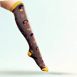 Pressure Compression™ Melanin Monarch - Chocolate Graduated Compression Socks 12-15 mmHg for Women Stylish & Breathable All Seasons Support