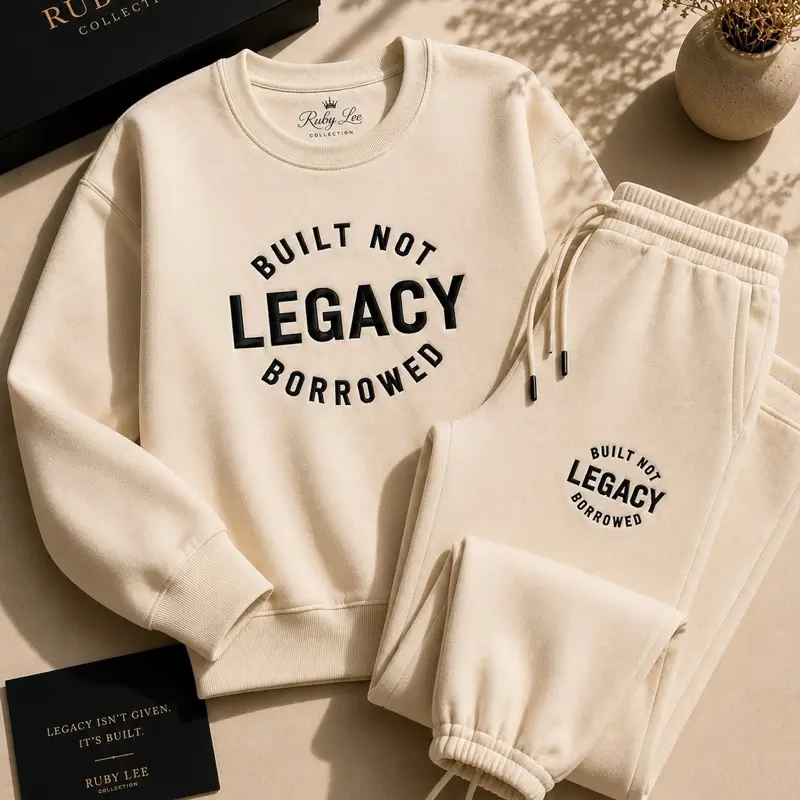 Ruby Lee Collection Legacy Men's Basic Comfortable Fashion Workout Sports Sweat Suit with Pants