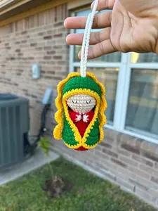 Crocheted Rosary Our Lady of Guadalupe crochet  Hanging, gifts for mom mothers day gifts birthday gifts A gift for her Valentine gift