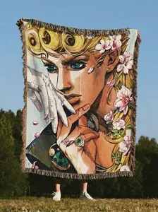 Anime Woven Blanket, Unique Room Decor Perfect Gift for Fans