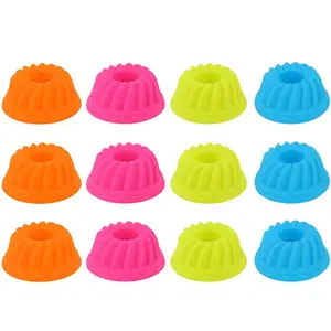 12pcs Mini Silicone Baking Cups Reusable Cupcake Liners Muffin Pan for Paper Cake Dessert Decoration Tools