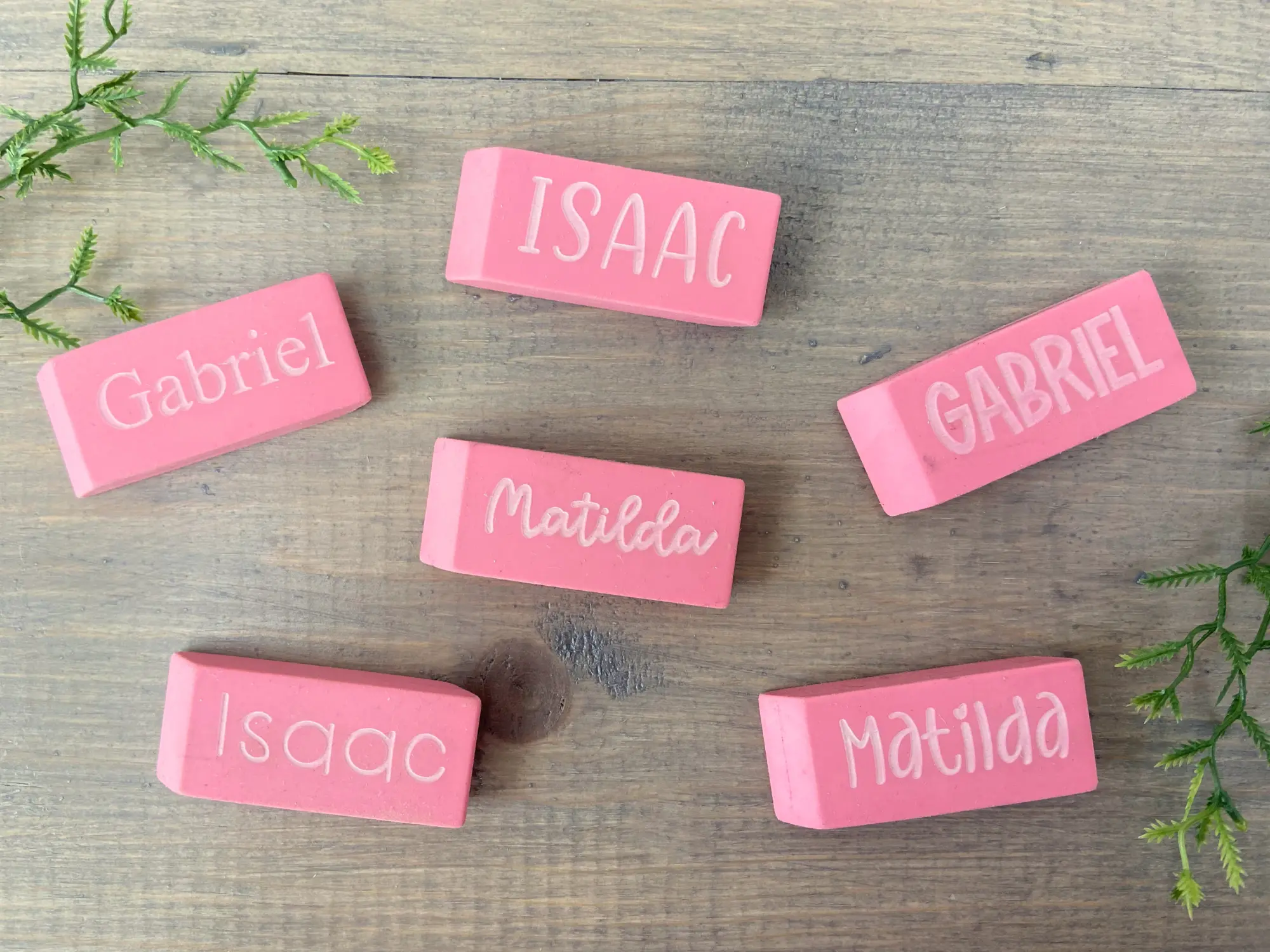Personalized Pink Eraser, Name Eraser, Custom Back To School Supplies, Monogramed School Supplies, Personalized Writing Supplies