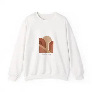 Terracotta Arch Abstract Sweatshirt | warm neutral shapes, clay tone art