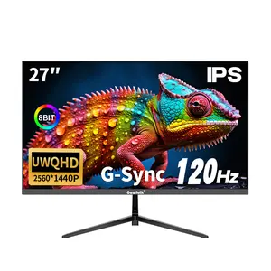 Gawfolk 27-inch Gaming Monitor, IPS Panel, 2K Resolution Support, 120Hz Refresh Rate, Ideal for PC Gaming. Full-screen resolution: 2560×1440. Features a borderless design, supports FreeSync technology and eye-care technology, and is VESA-compliant.