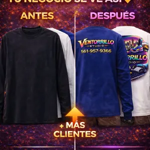 VentorRillo Studio T-Shirts or Uniforms for Your Business with Customizable Design and Contact Information